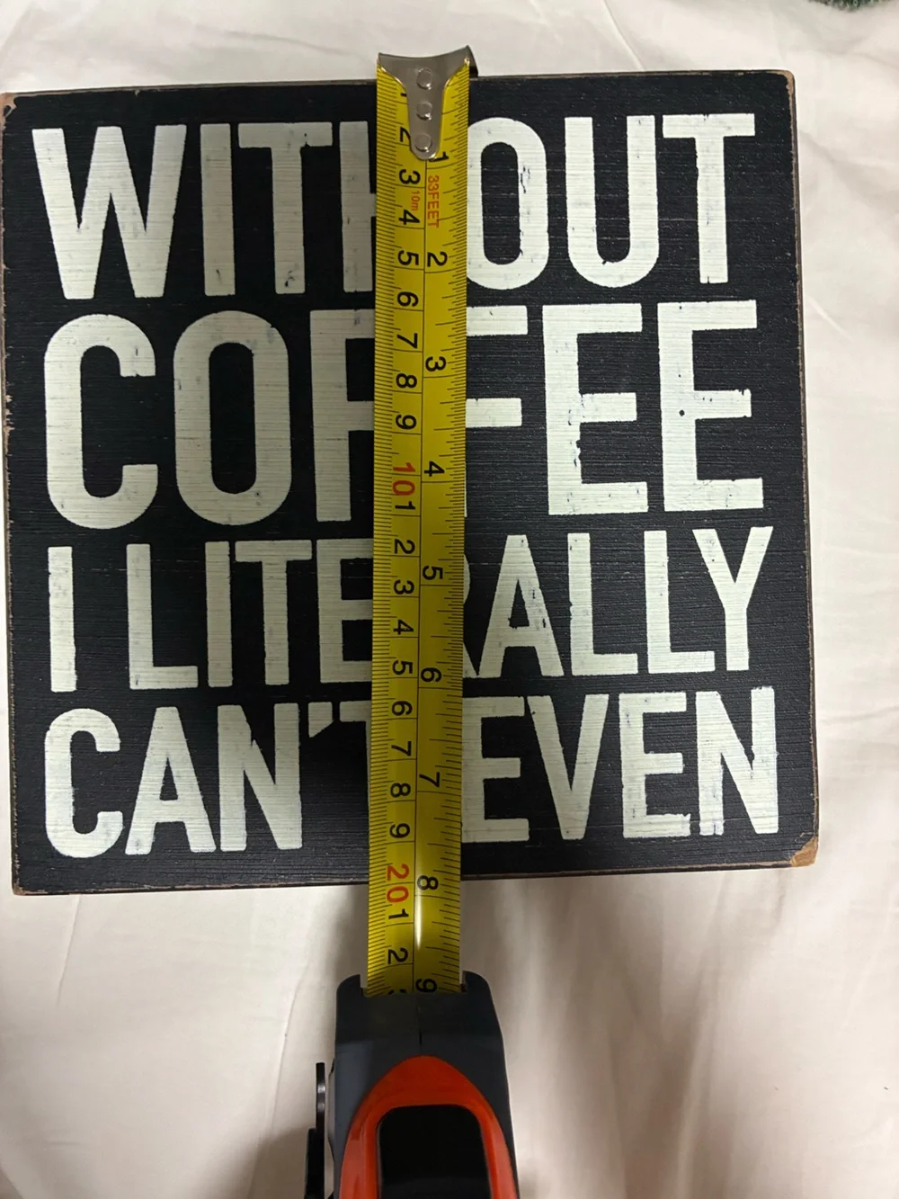 Black & White Coffee Typography Wall Plaque